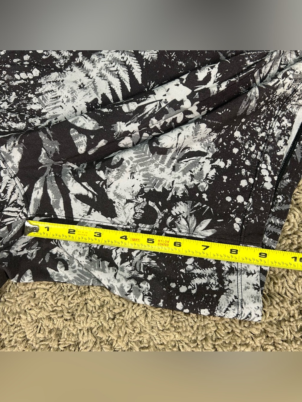 Lululemon Current State Shorts Mens Large 9" Canopy Ice Black Tropical Elements - Picture 7 of 9